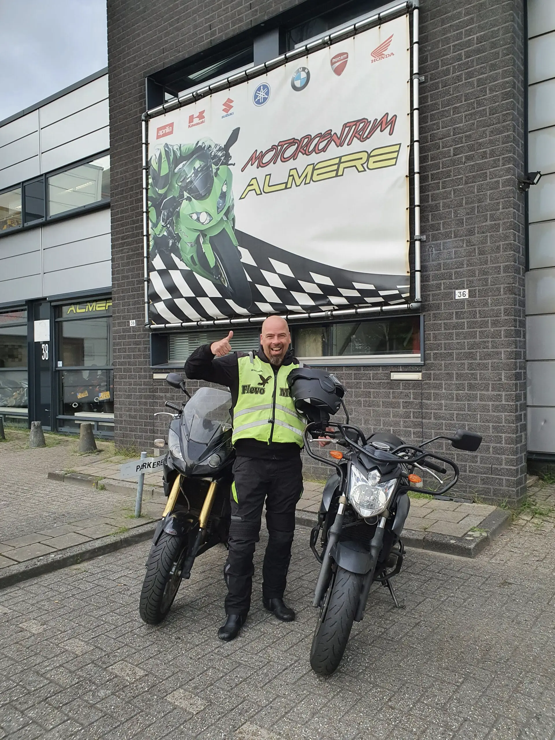 Dave op de motor